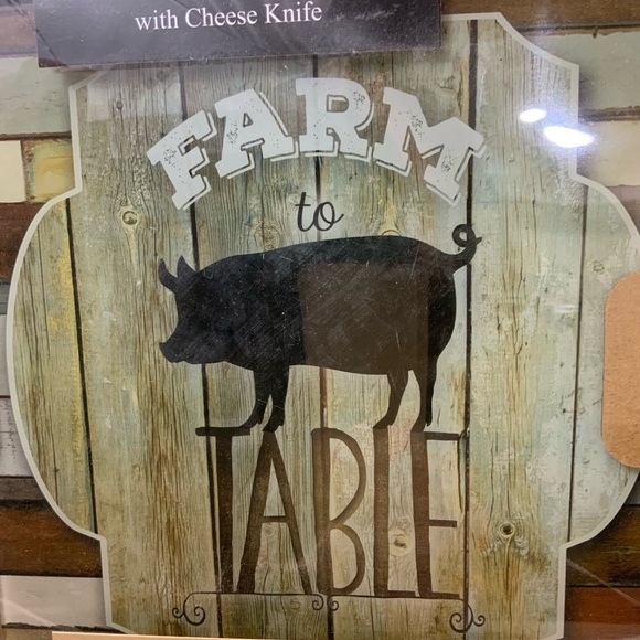 Glass Cheese Cutting Serve Board Knife CounterArt Farmhouse Set - Picture 7 of 15